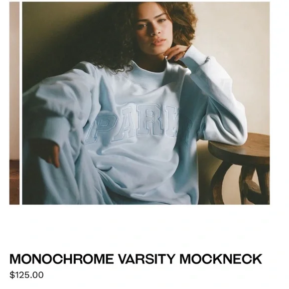 ❄️❄️PARKE MOCKNECK- TONAL COLLECTION in Artic Blue❄️❄️Size L/XL! VGUC! - Picture 2 of 6